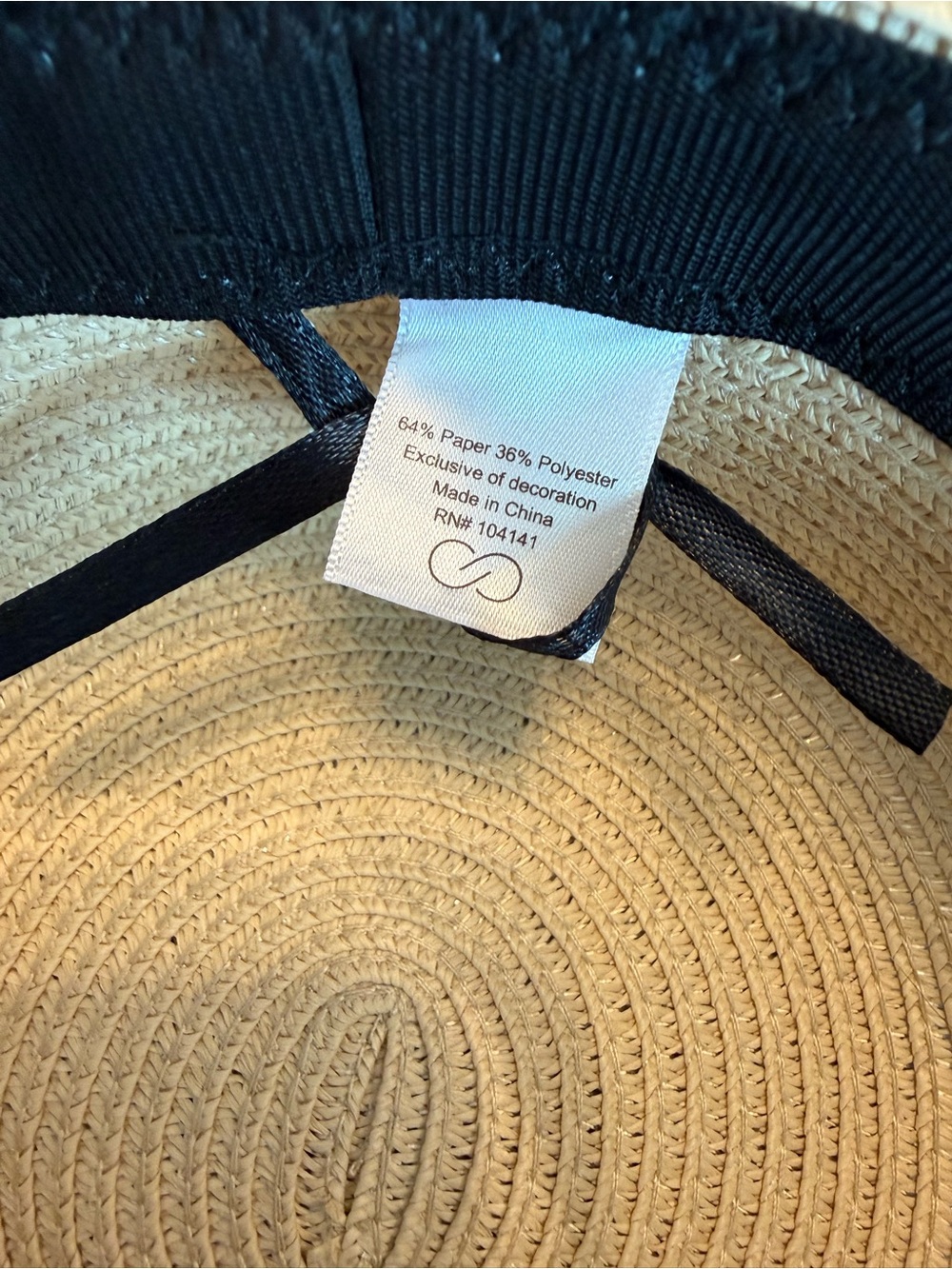 Calia Wide Brim Straw Hat Neutral Beach Sun Hat Coastal Vacation Style - Picture 3 of 4